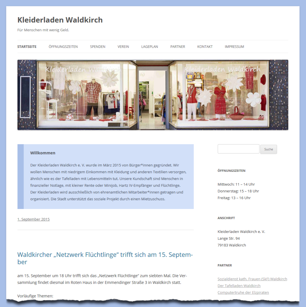 Kleiderladen-Website